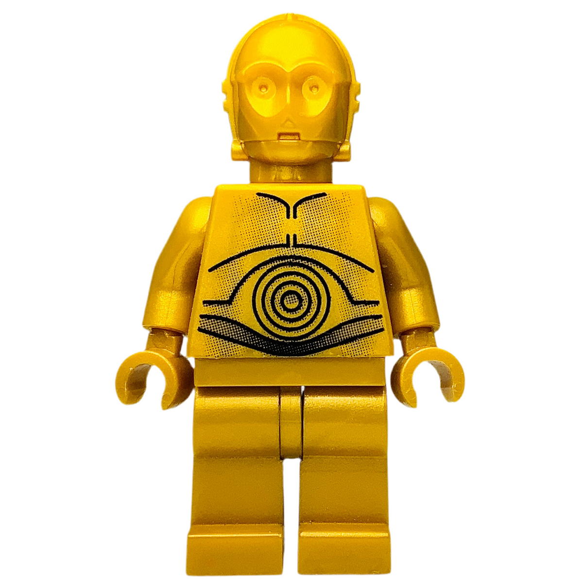 C-3PO, Pearl Gold with Pearl Gold Hands, sw0161a, LEGO® Star Wars Minifigure