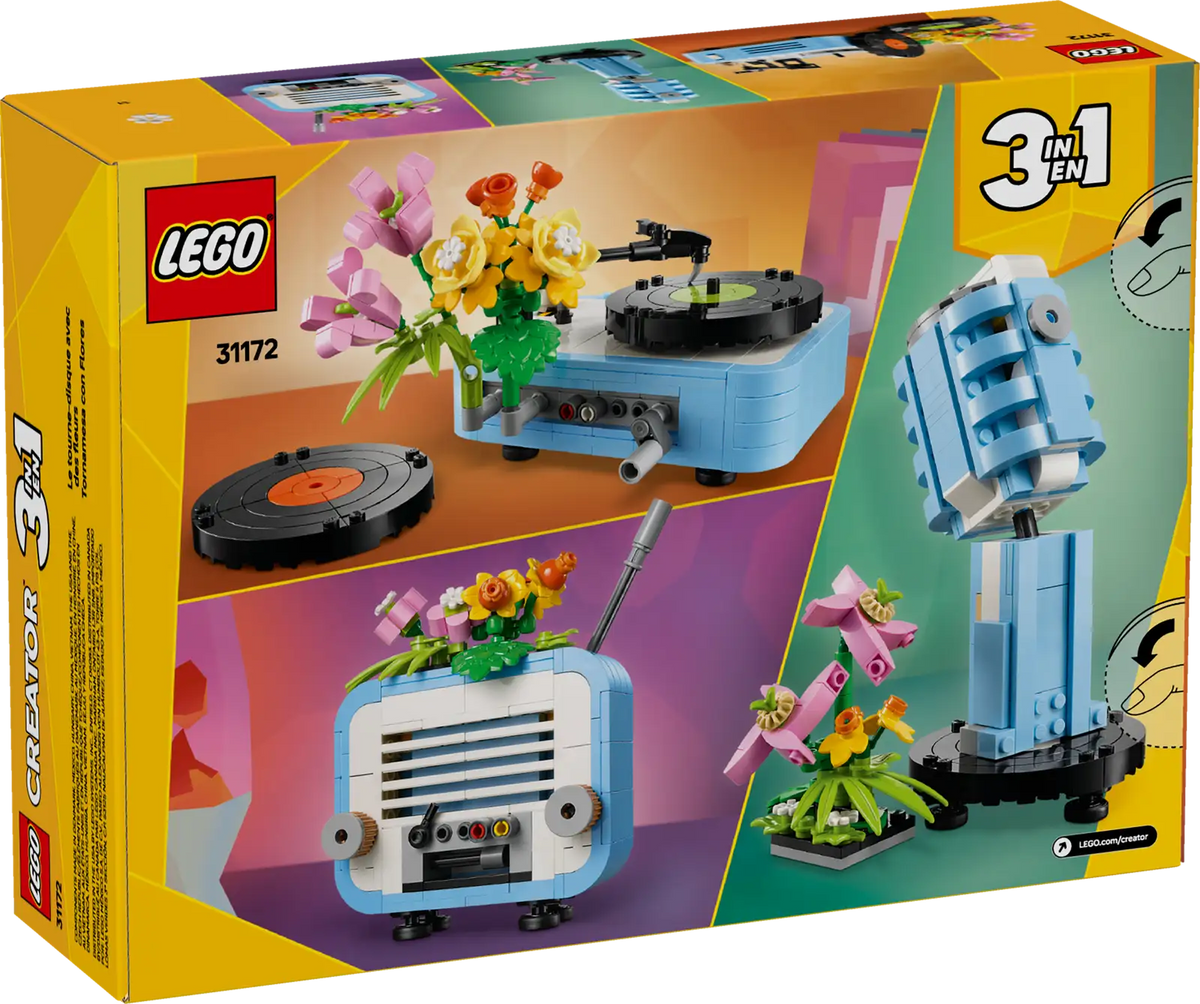 LEGO Creator Record Player with Flowers 3in1 Set (31172)