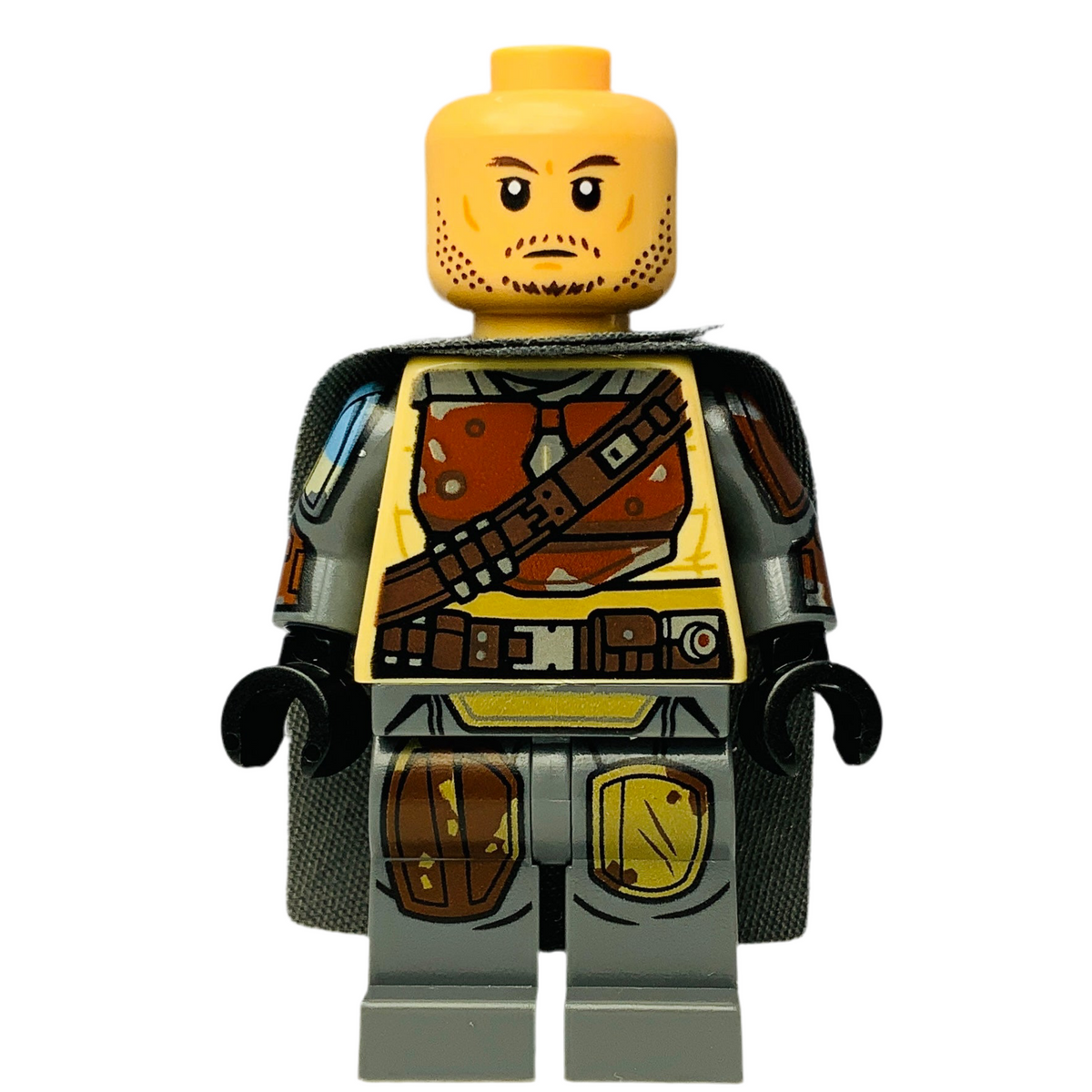 Din Djarin - Brown Durasteel Armor, sw1242 (with Arm Printing, Detailed Helmet), LEGO® Star Wars Minifigure